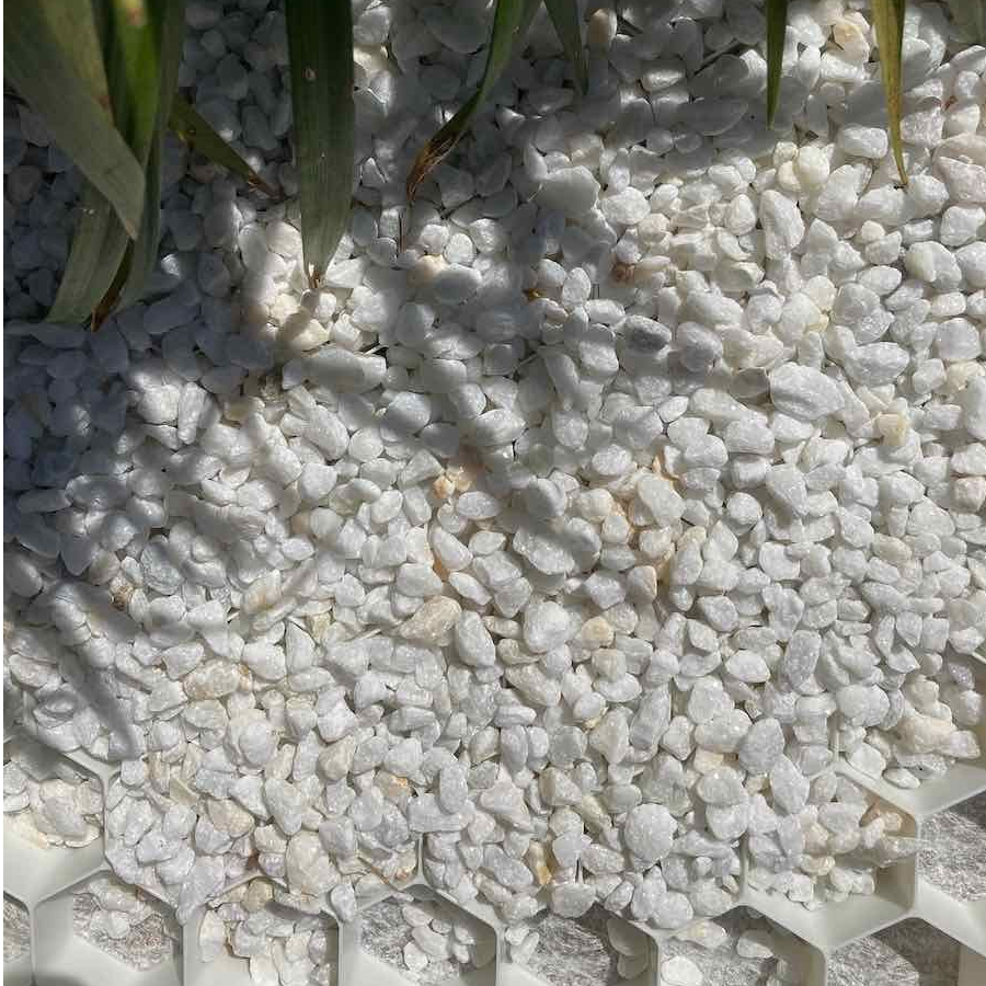 EuroGravel Kiesgitter PLUS mit Unkrautvlies Weiß