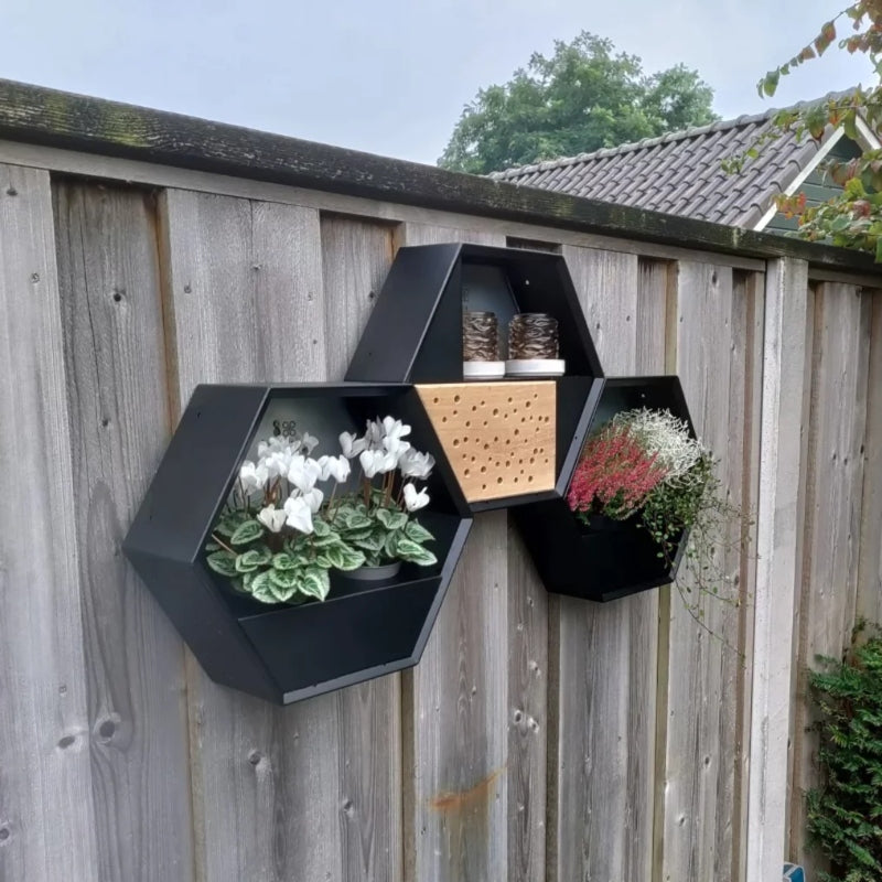Susteelable Wandblumenkasten schwarz