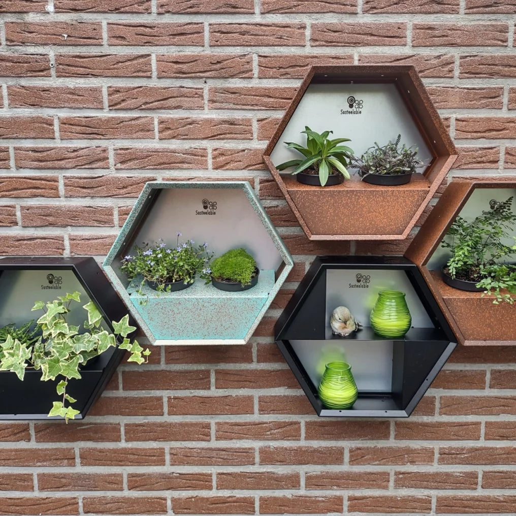 Susteelable Wandblumenkasten grün