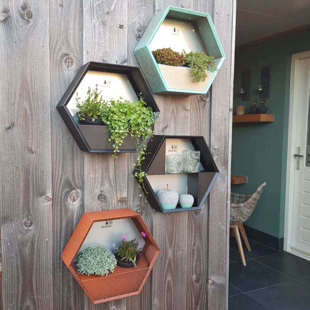 Susteelable Wandblumenkasten schwarz