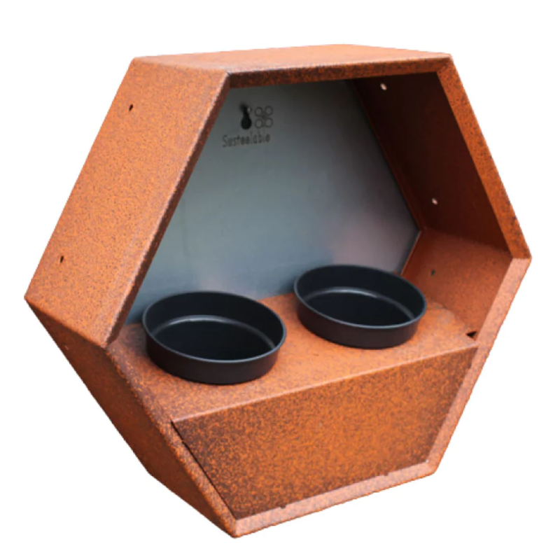 Susteelable Wandblumenkasten orange