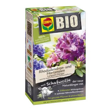 COMPO BIO Rhododendron- und Hortensien Langzeit-Dünger mit Schafwolle