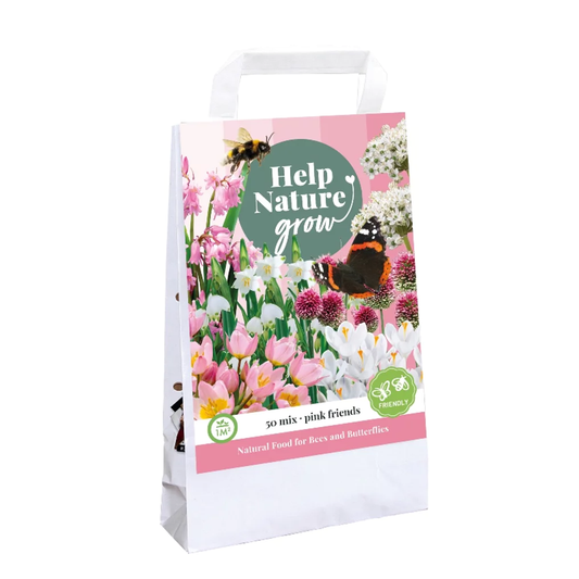 Blumenzwiebeln Tasche 'Help Nature Grow Pink Friends' Mischung