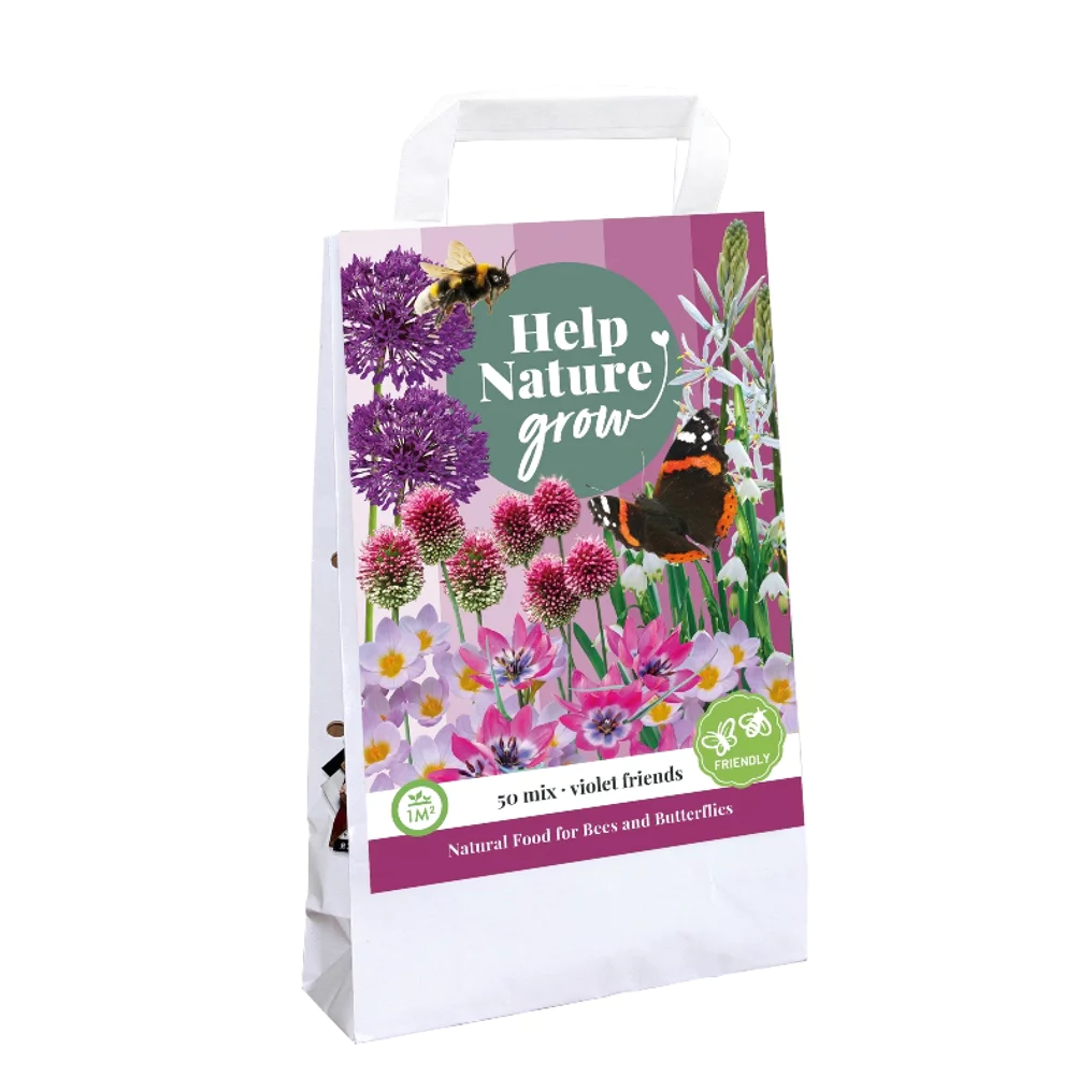 Blumenzwiebeln Tasche 'Help Nature Grow Violet Friends' Mischung