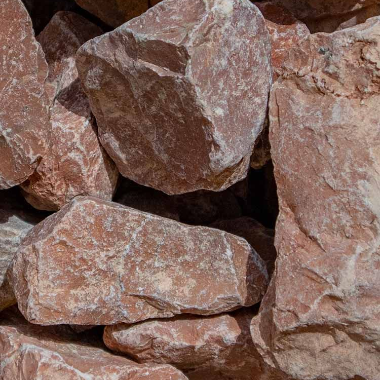 Marmor Rot Bruchsteine