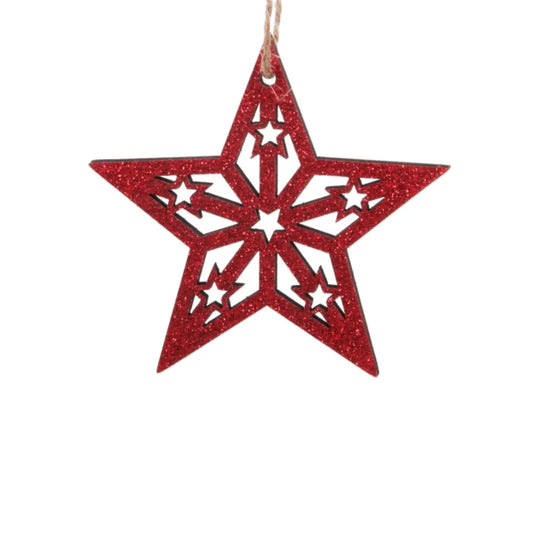 Weihnachtsbaumanhänger Stern Rot