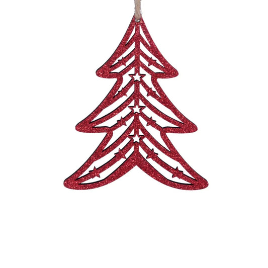 Weihnachtsbaumanhänger Tannenbaum Rot